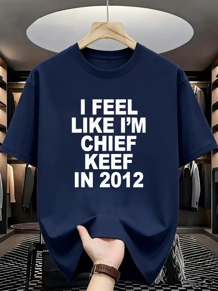 T-shirt imprimé graphique pour hommes, style Hip Hop, tendance mode été, Simplicity, I Feel Like I'm