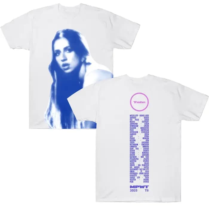 Miss possesseux Tour du monde Photo t-shirt Tate Mcrae graphique t-shirts Design tendance vêtements esthétiques unisexe haute qualité haut en coton