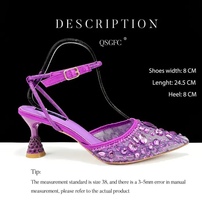 Chaussures et sac de couleur violet brillant