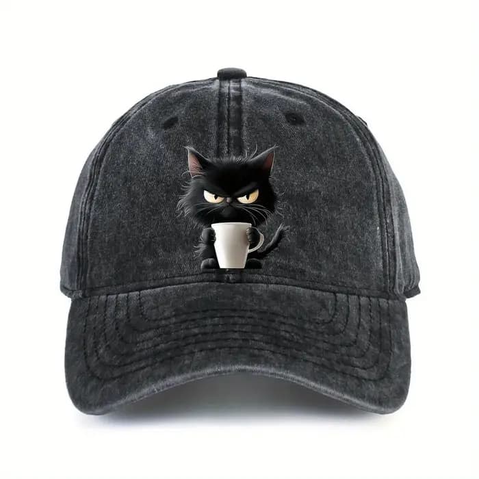 La casquette de baseball imprimée chat mignon est un incontournable pour les loisirs quotidiens