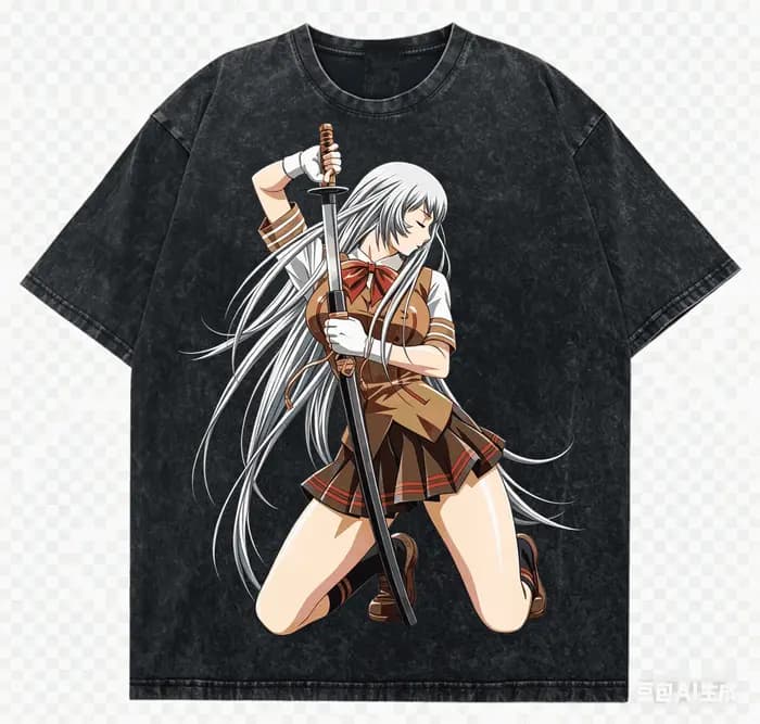 T-shirt délavé Ikki Tousen