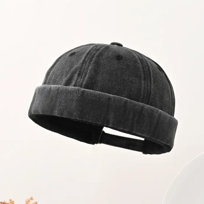 Hommes Denim Hip Hop chapeaux Skullies Casquette été Bonnet chapeau sans bride Docker