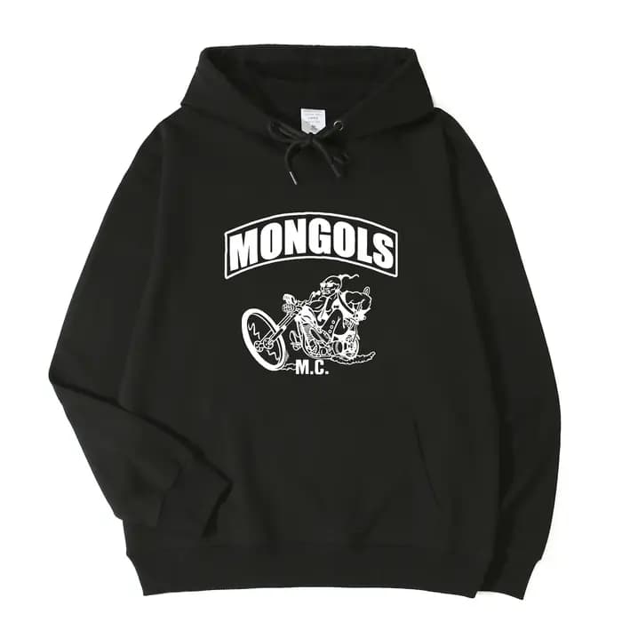 Sweat à capuche unisexe pour hommes et femmes, Hurcycles Club Mongols MC