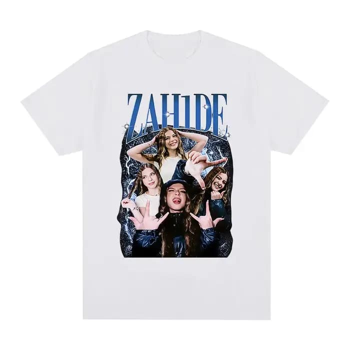 Zahide Merch T-shirt imprimé graphique hommes femmes mode Hip Hop T-shirts coton décontracté surdimensionné à manches