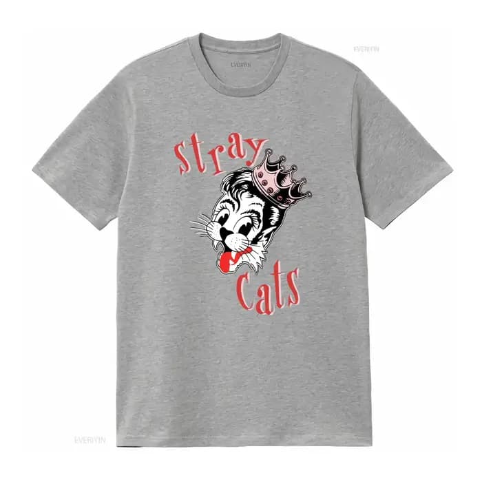 T-shirt vintage en coton Stray Cats Band