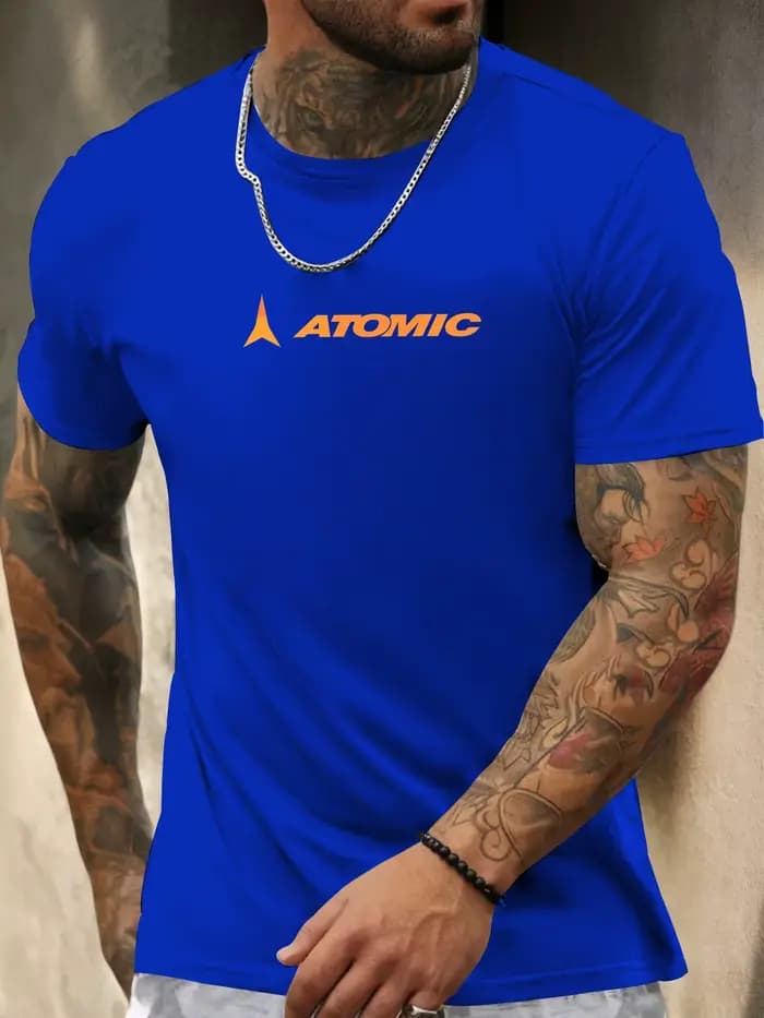 T-Shirt col rond en coton doux au toucher pour hommes
