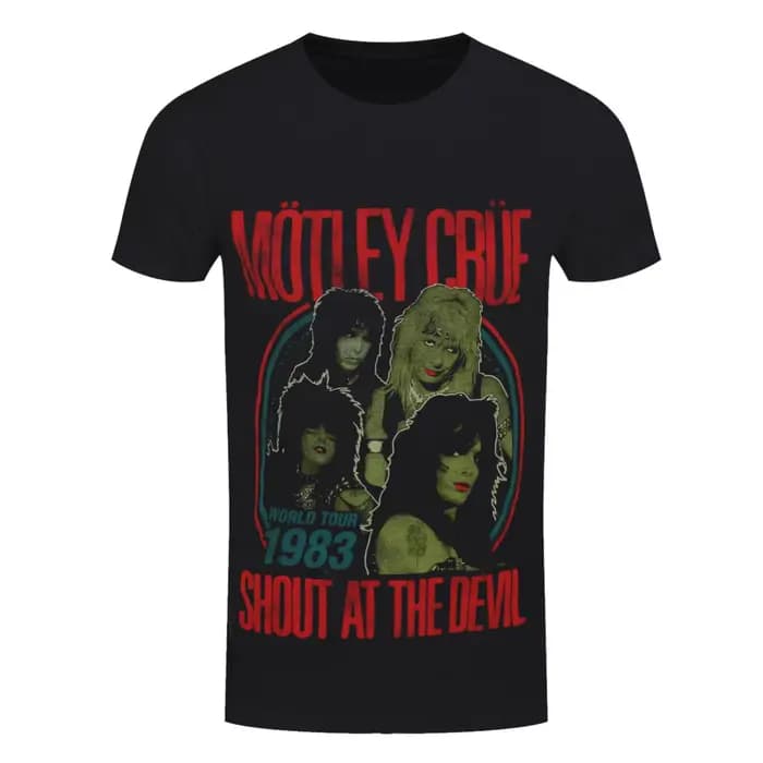 T-shirt en coton avec image de Motley Crue