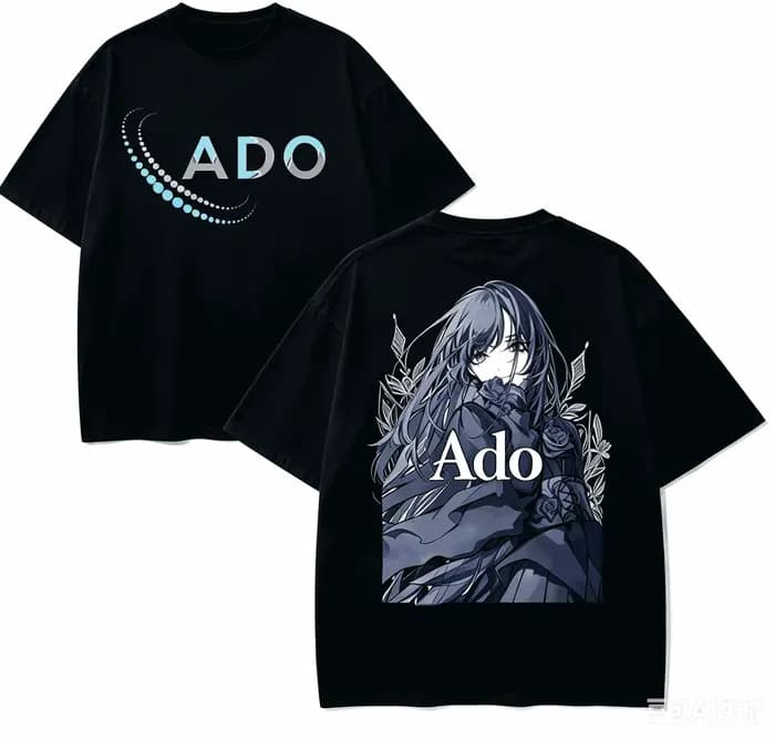 T-shirt Ado Anime Lover en coton Harajuku