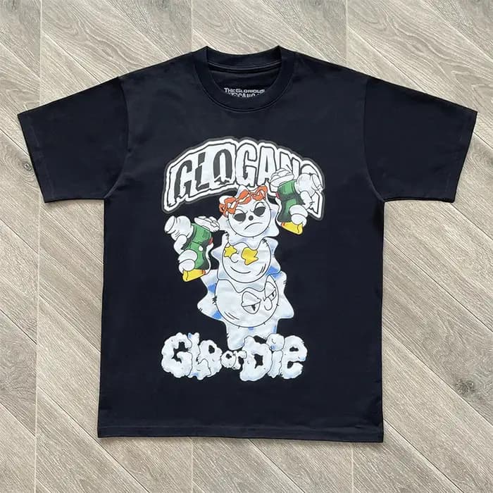 T-shirt noir Glo Gang Glo-die worldwide