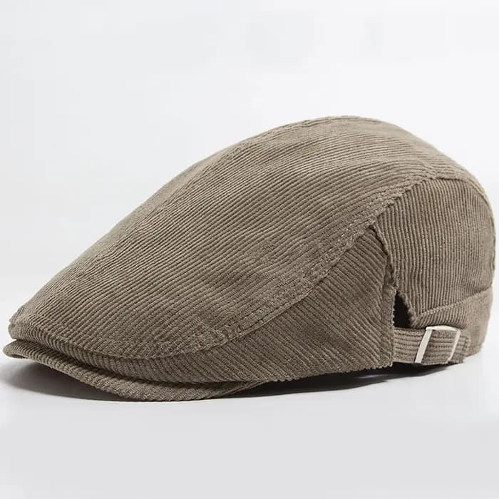 Béret en velours côtelé pour hommes et femmes