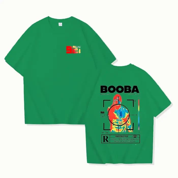B2O T-shirts hommes mode BOOBA imprimé à manches courtes t-shirt femmes décontracté Harajuku Streetwear