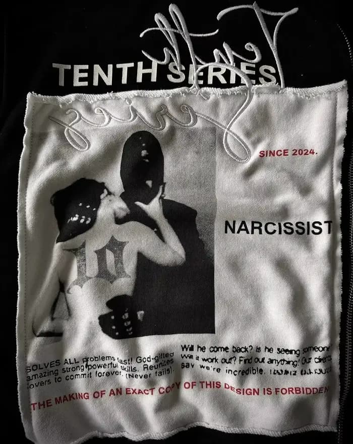Tenthseries-Sweat à capuche zippé Y2K pour hommes