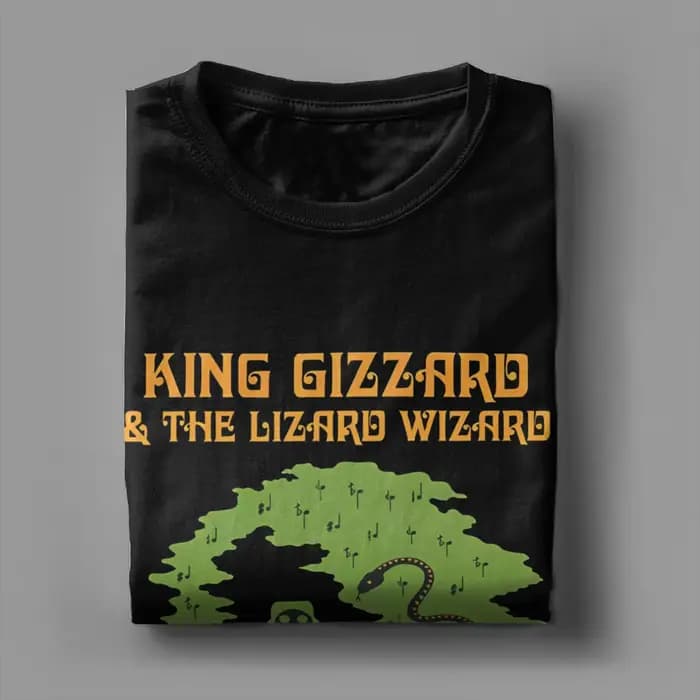 King Gizzard et le magicien lézard athènes grèce 2025 T-Shirt vêtements en coton drôle à manches courtes col rond
