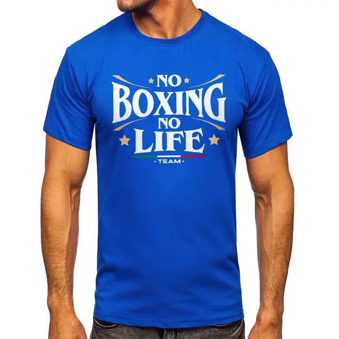 Pas de boxe pas de vie Gym imprimé Vintage hommes T-shirt Sport 100% coton classique t-shirts