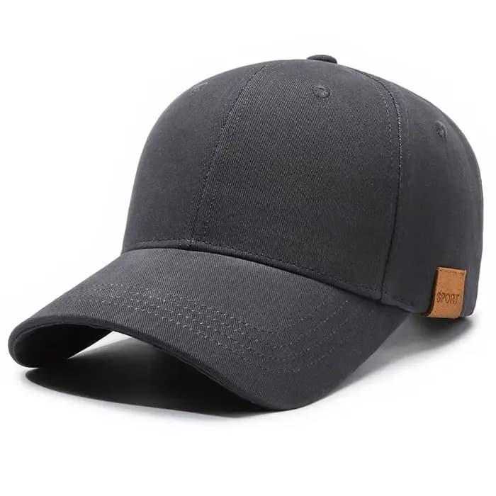Casquette de baseball pour homme grande taille, visière profonde, couleur unie, protection solaire, réglable, pour activités de plein air et sport décontracté