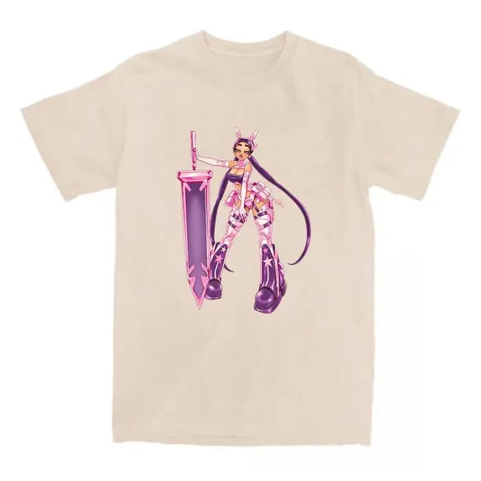 Paloma Mami T-shirt à manches courtes été coton t-shirts mode chanteur impression graphique