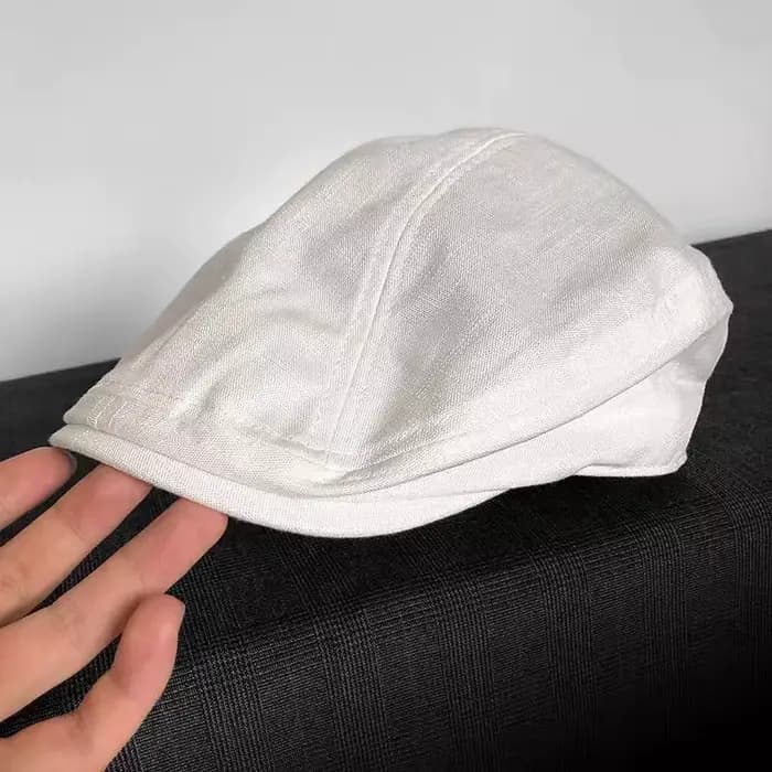 Casquette Gavroche Vintage en Lin Respirante et Légère