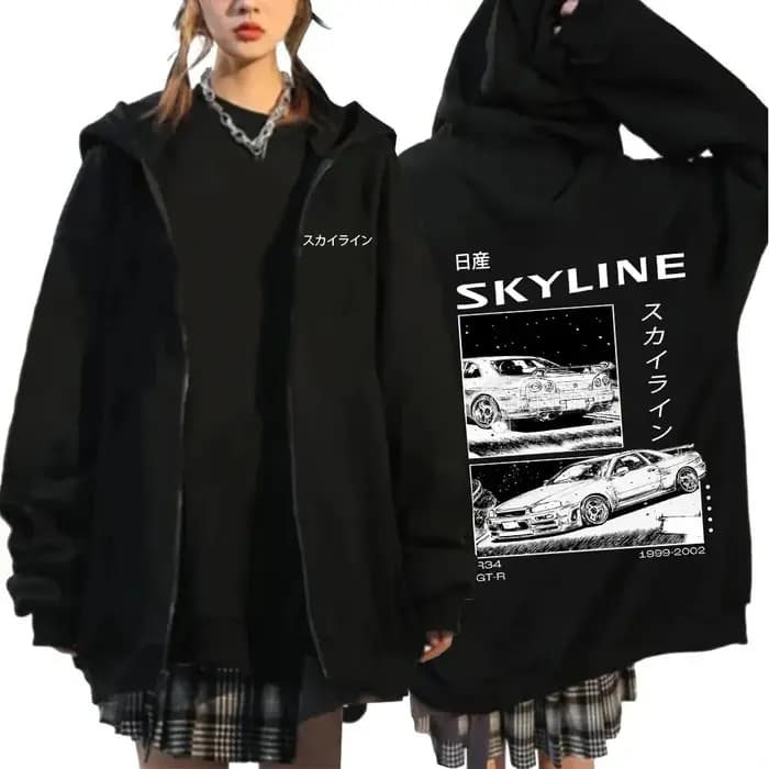 Sweat-shirt à capuche avec fermeture éclair pour homme