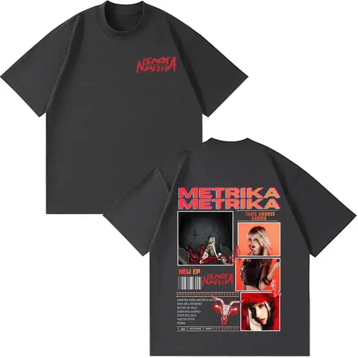 T-shirt imprimé Singer Metrika New Album Tour pour hommes et femmes