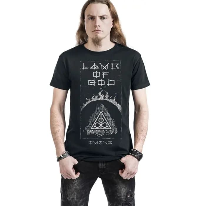 T-shirt en coton avec motif Lamb of God