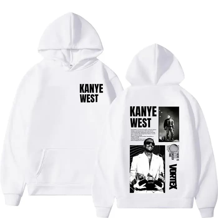 Sweat-shirt à capuche imprimé Rapper Kanye West Tour 2026 pour hommes et femmes