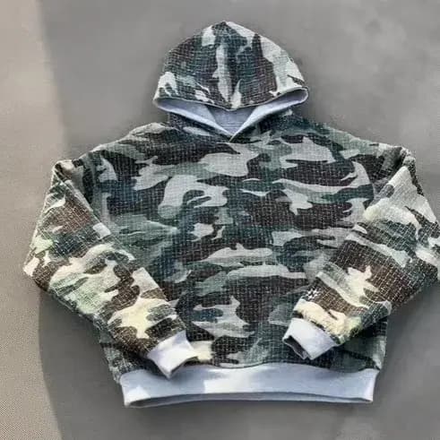 2025 automne et hiver nouvelle mode à capuche à manches longues Camouflage sweat