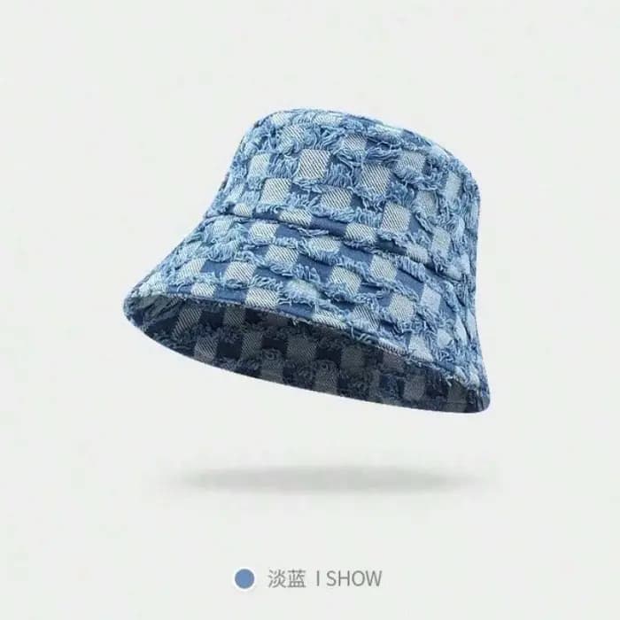 Nouveau chapeau en jean à carreaux 1 pièce