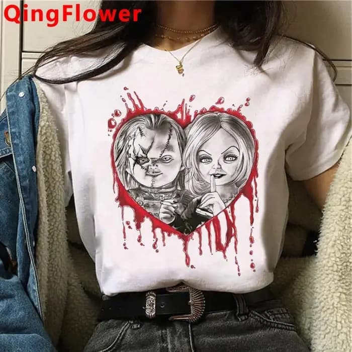 Chucky t-shirt femmes imprimer harajuku couple tumblr t-shirt tumblr