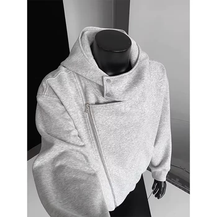 Sweat-shirt à capuche gris pour hommes et femmes