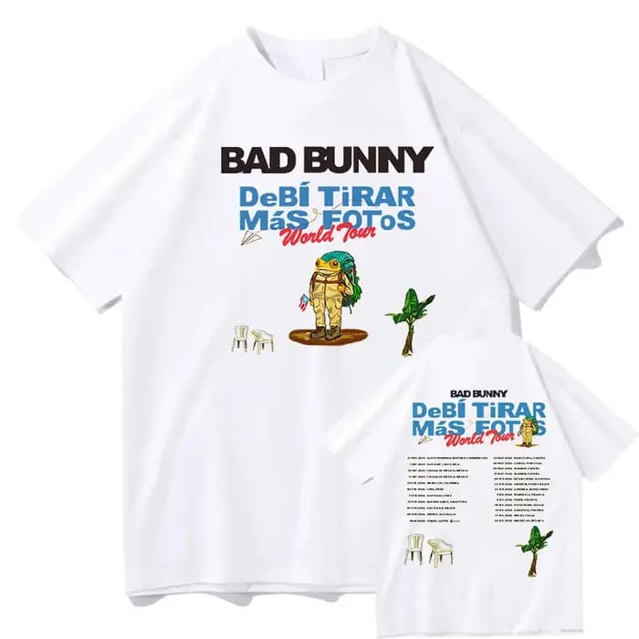 T-shirt Bad Bunny 2025-2026 World Tour - Album Debí Tirar Más Fotos - NOUVEAU