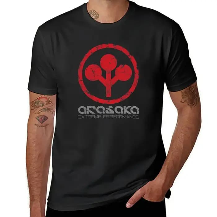 DistMurcia-T-shirt Arasaka EpoLogo pour hommes, chemises en coton, vêtements de rue blancs pour garç