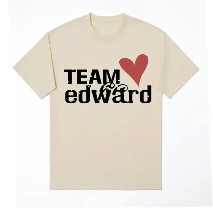 Jacob Wears Team Edward T-shirt en coton biologique Twilight Fans vêtements Vintage