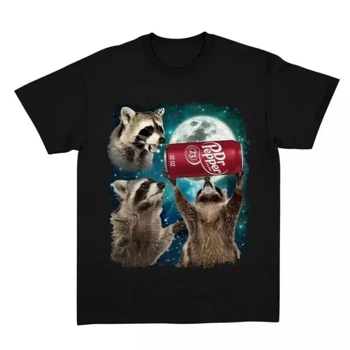 Drôle Meme trois ratons laveurs Vintage t-shirt Design créatif graphique imprimé femmes col rond