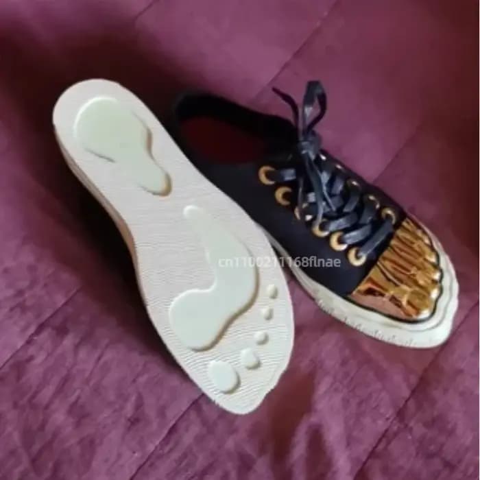 Chaussures de planche à bout doré pour hommes et femmes