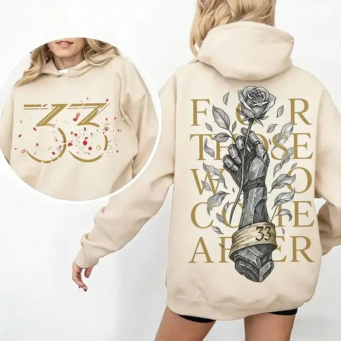Sweat-shirt à capuche Game Tribute Apparel Expedition 33 pour ceux qui viennent après