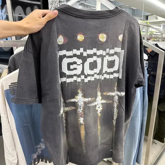 T-Shirt Imprimé Croix pour Homme et Femme