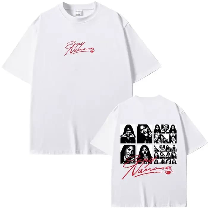 T-shirt graphique sexy Nana du rappeur Aya Nakamura, pour hommes et femmes, mode hip-hop, musique pop, t-shirts décontractés en coton surdimensionnés pour hommes