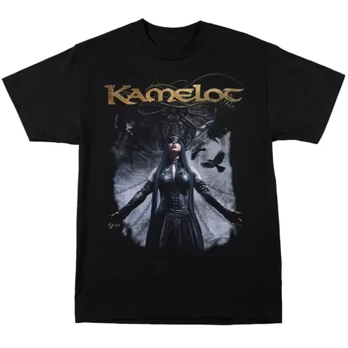 Kamelot The Black Halo Band T-Shirt en coton avec motif graphique pour hommes et femmes