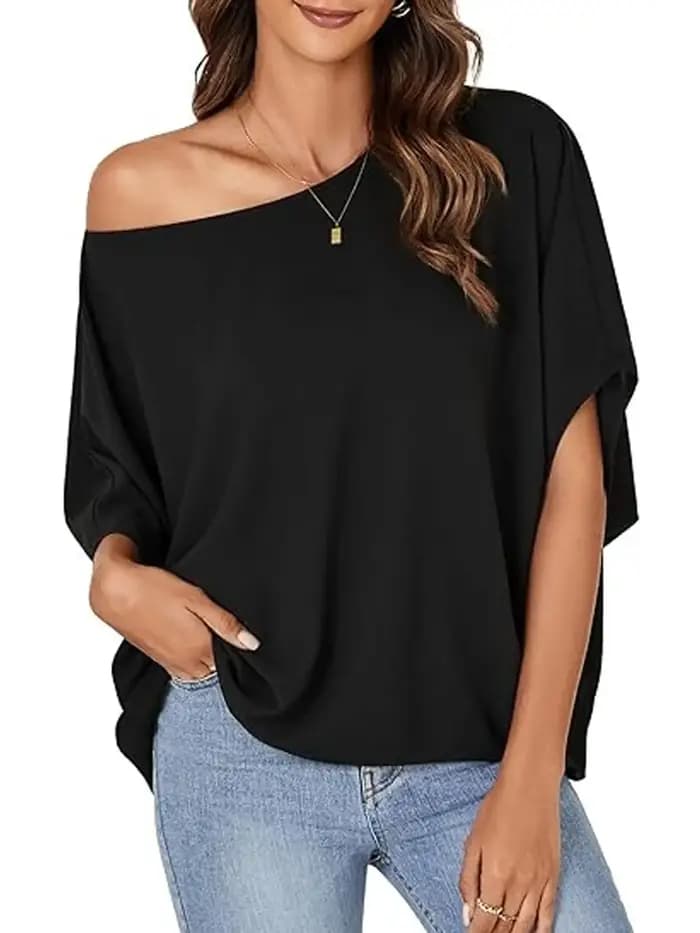 Chemise à manches chauve-souris pour femme