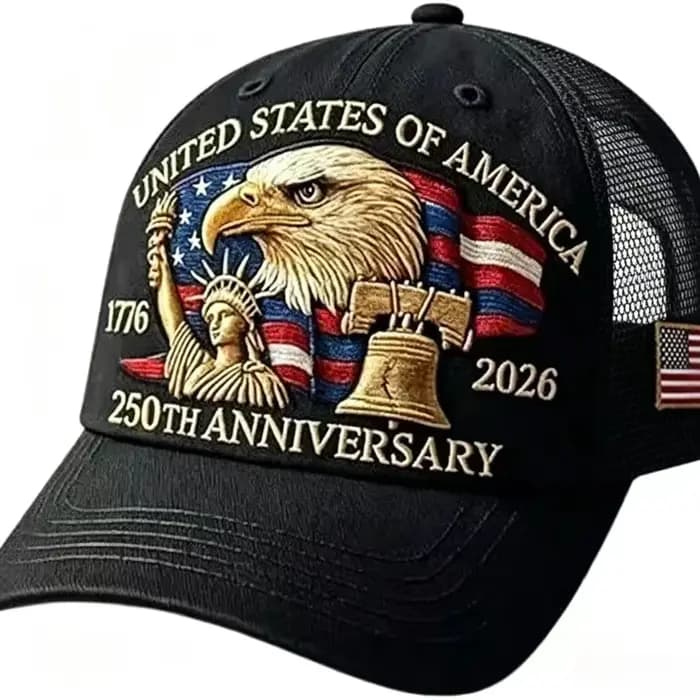 Casquette de baseball unisexe avec imprimé aigle du 250e anniversaire américain