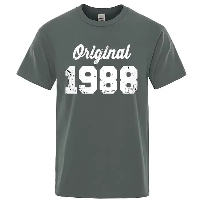T-shirt à col rond en coton imprimé lettre blanche pour hommes