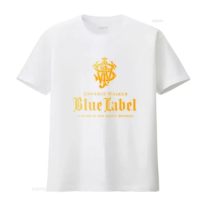 T-shirt unisexe Johnnie Walker Blue Label pour homme et femme avec logo whisky premium