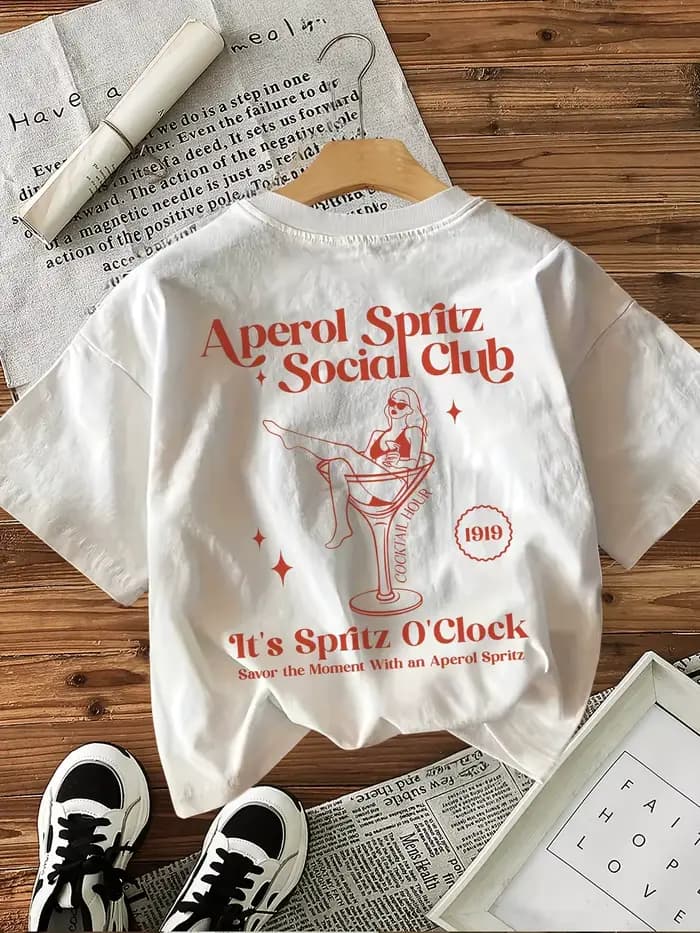 100 # T-Shirt graphique en coton pour femmes