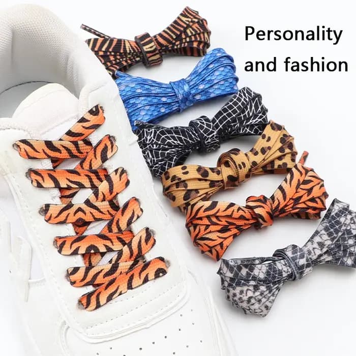 Lacets plats à motifs d'animaux AF1/AJ pour baskets