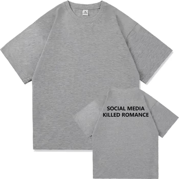 T-shirt estival 2026 Social Media Killed Romance pour hommes et femmes