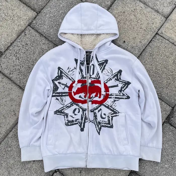 Ecko hommes Graffiti sweat à capuche avec fermeture éclair rue nouveau pull