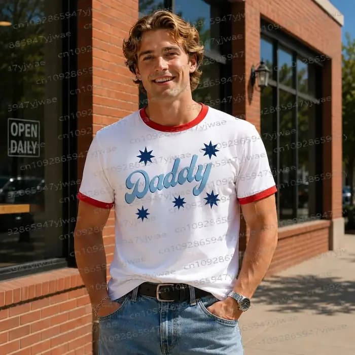 Dean Di Laurentis Daddy Ringer Tee Off Campus Hockey Romance Shirt BookTok Reader Gift Summer Streetwear Y2k Women Men's Tshirt