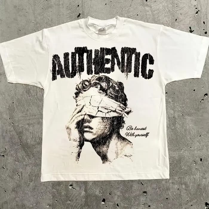 T-shirt surdimensionné avec lettres graphiques Harajuku Y2k pour hommes et femmes