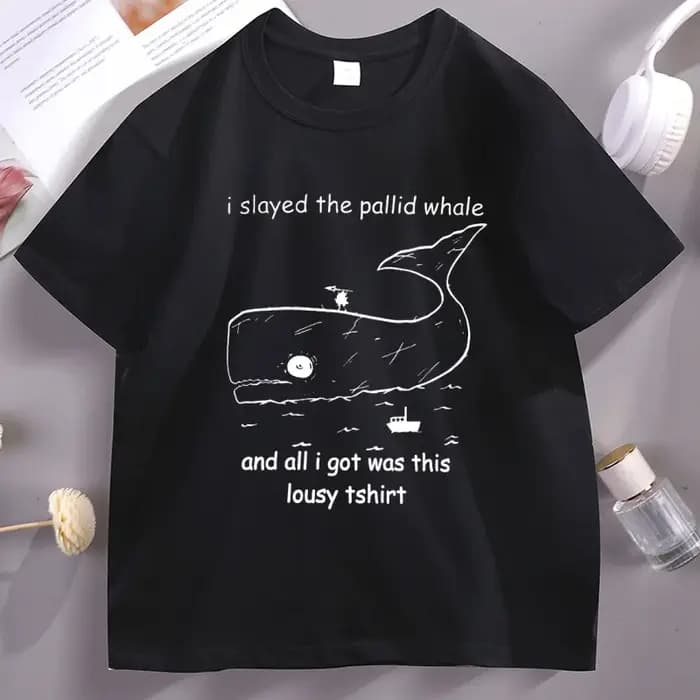 Limbus Company Whale T-shirt imprimé à manches courtes pour hommes et femmes