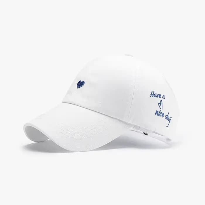 Casquette de baseball pour femmes, queue de cheval haute, mignon cœur brodé, printemps et été